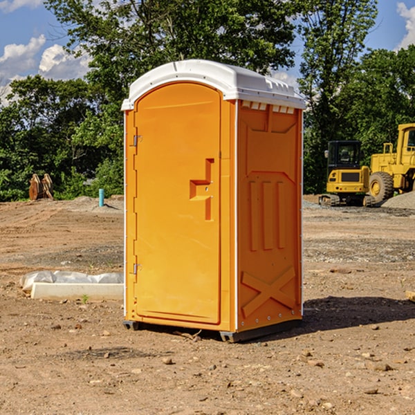 how often are the portable restrooms cleaned and serviced during a rental period in Rockwood